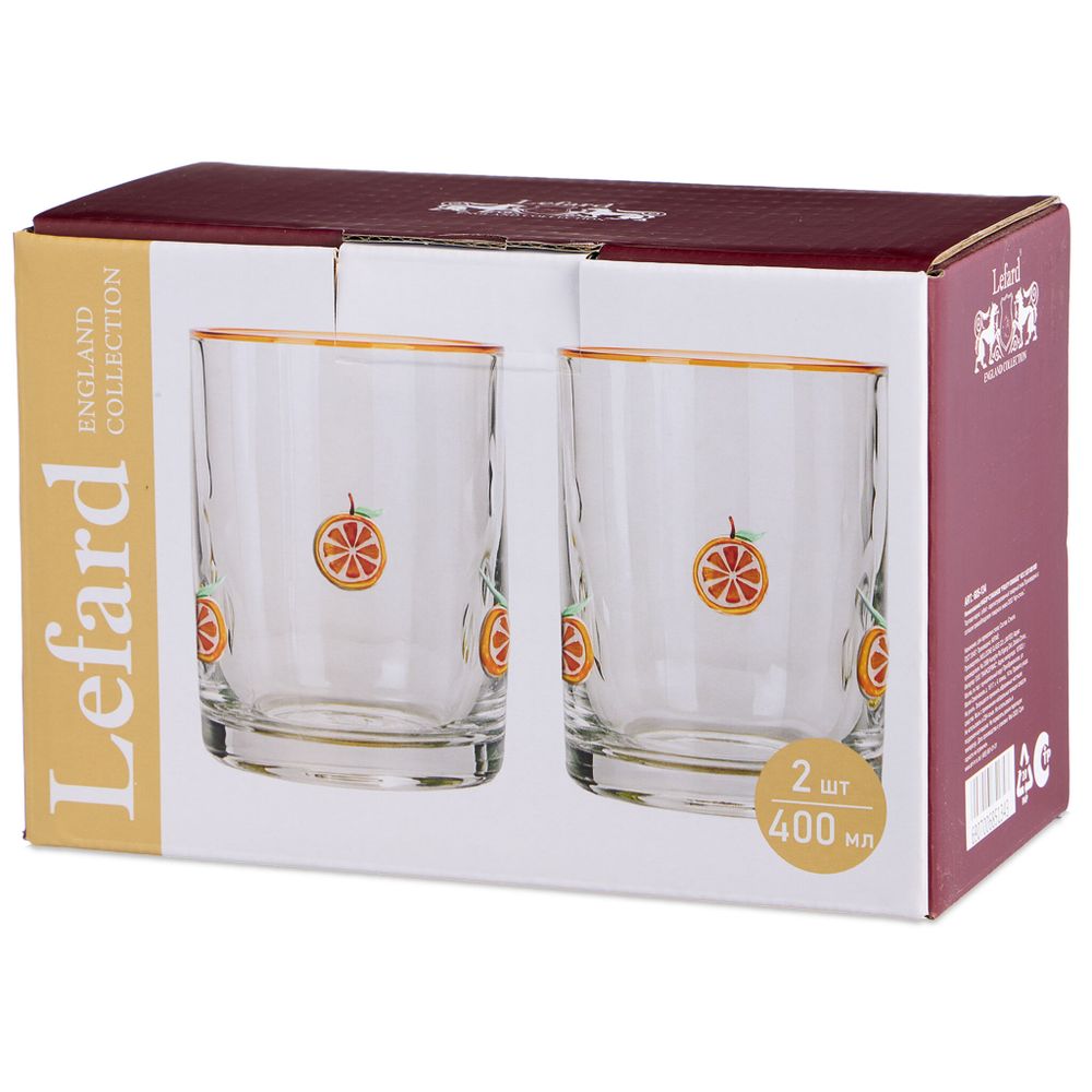 НАБОР СТАКАНОВ "FRUITY ORANGE" ИЗ 2 ШТ. 400 МЛ
