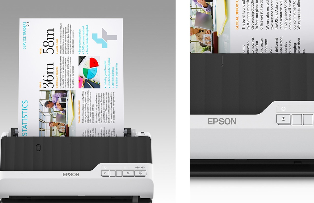 Сканер Epson WorkForce DS-C330 белый