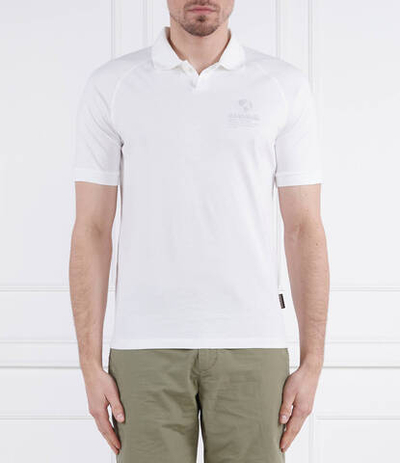 Поло E-SANTIAGO SS BRIGHTWHITE 002 Napapijri - белый(NP0A4H13)