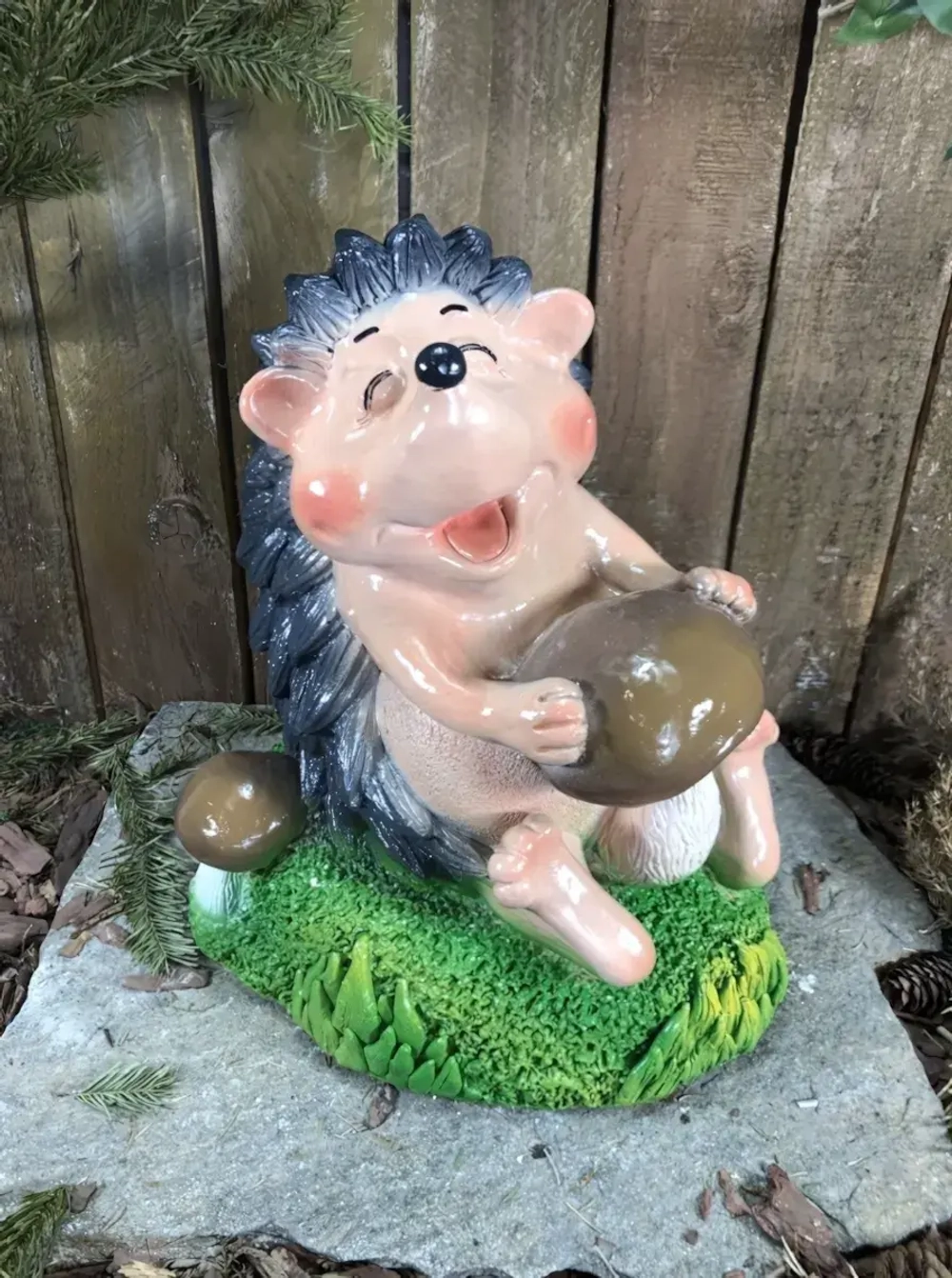 Фигура из гипса «Ёж довольный» 36*30см