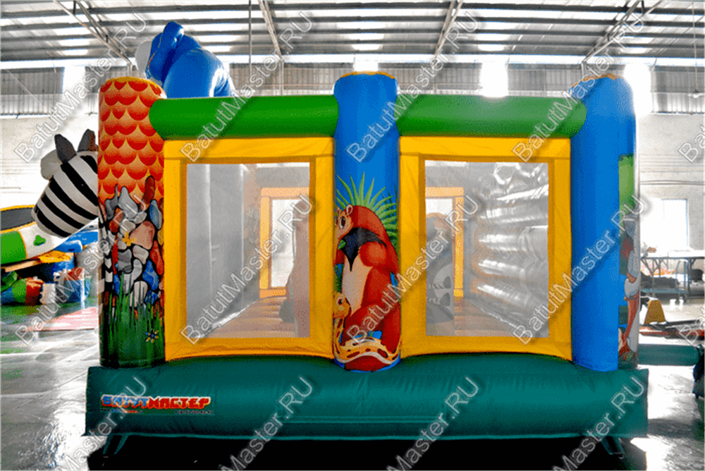 Коммерческий надувной батут "Зверинец" 4,5*4,5*3 м