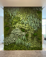 21.02. Вертикальное озеленение искусственными и стабилизированными растениями и мхом.