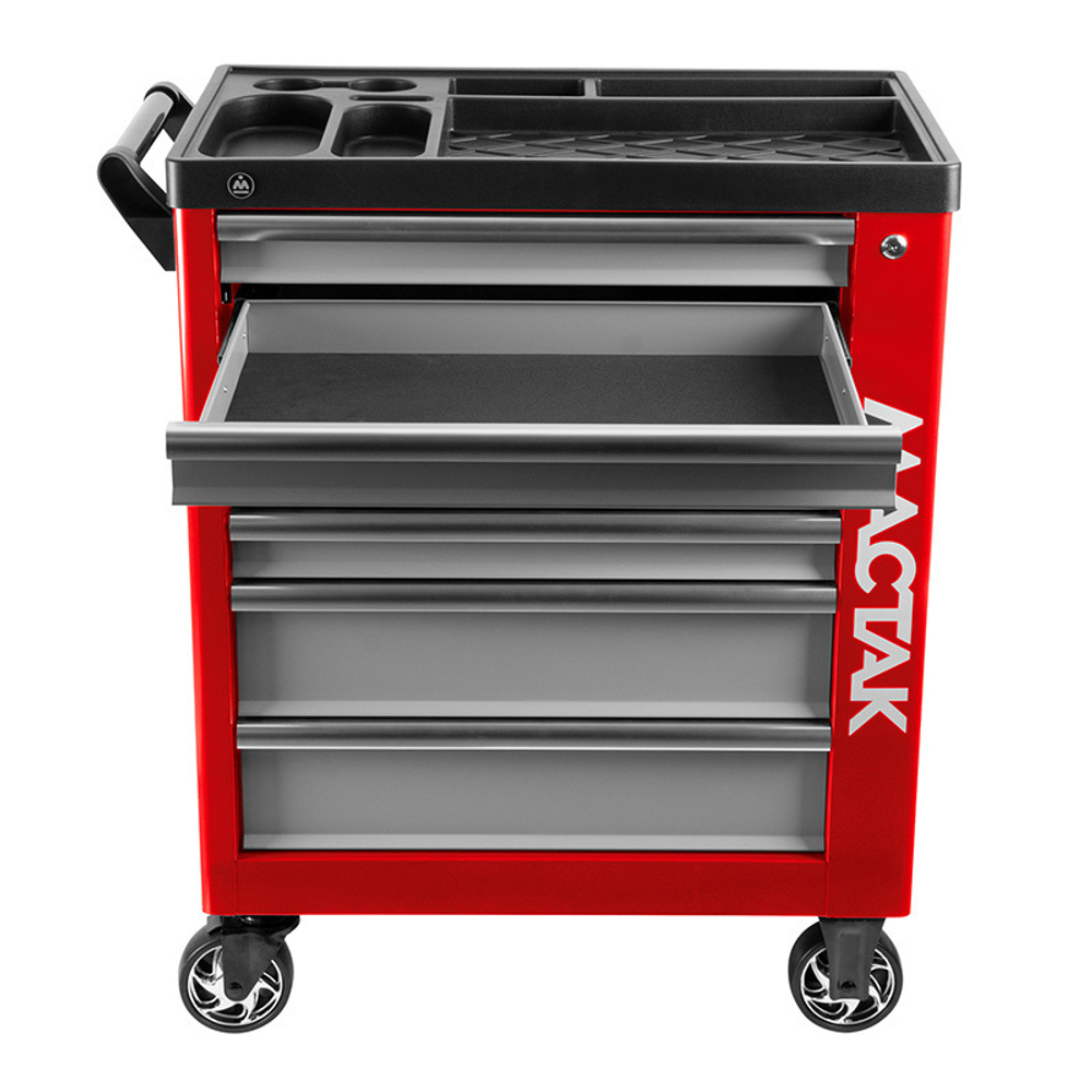 МАСТАК (521-07580R) Тележка инструментальная, 7 выдвижных ящиков, "НОВА", красная