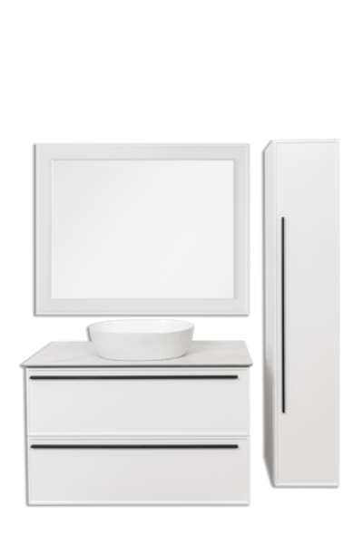 Зеркало с подсветкой La Fenice Cubo Bianca 100х80 белый матовый FNC-02-CUB-B-100-80