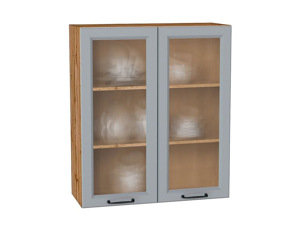 Шкаф верхний с 2-мя остекленными дверцами Ницца