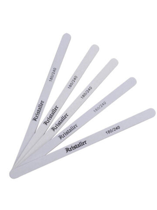 Kristaller Набор узких одноразовых пилок для ногтей на деревянной основе, 180/240гр, 5 шт/уп.