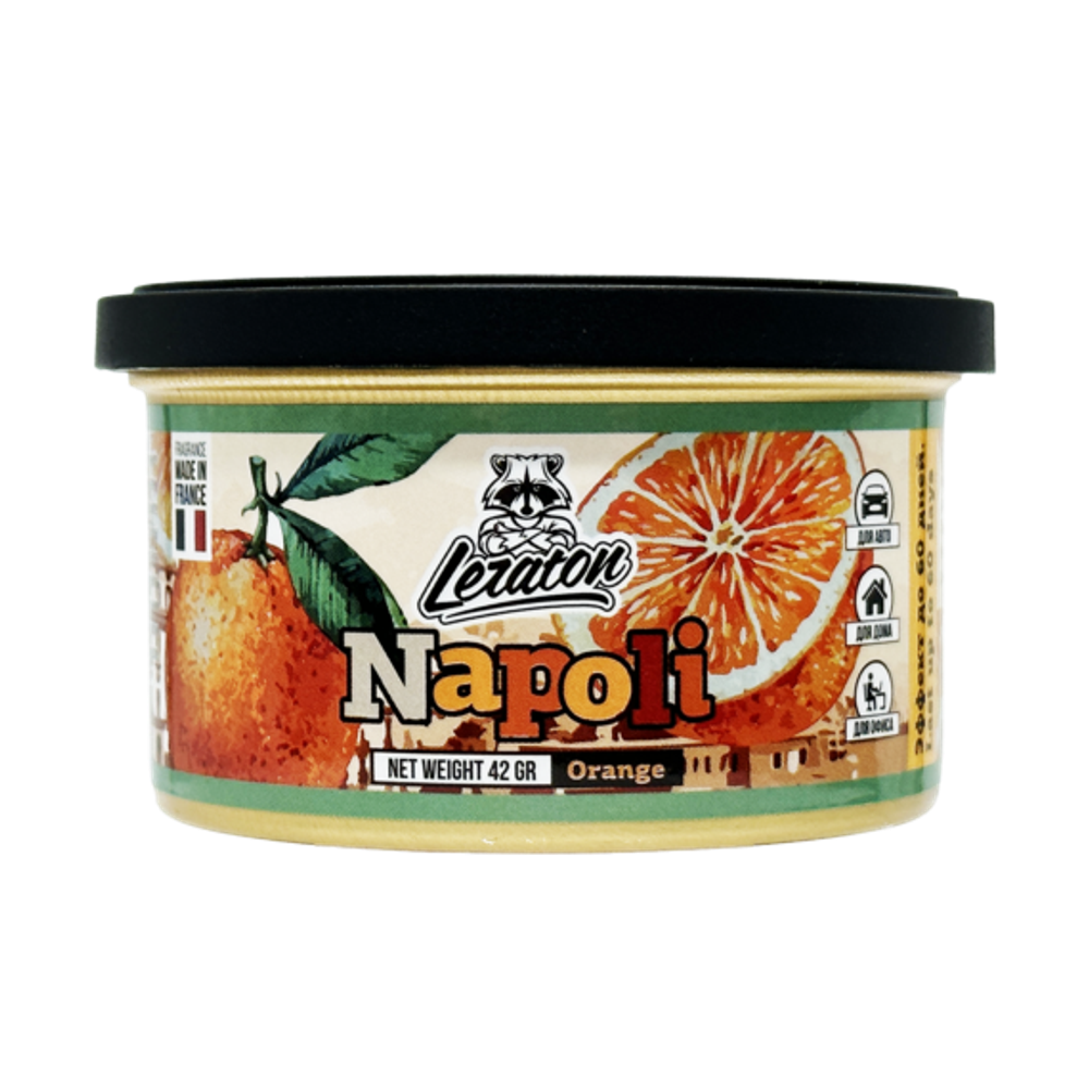 LERATON Napoli (Orange/Апельсин) (Ароматизатор для автомобиля в банке)