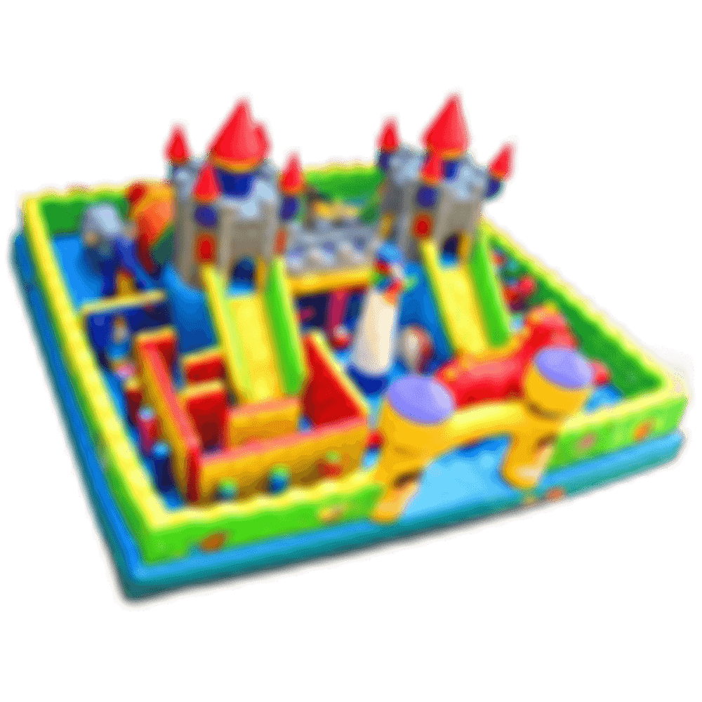 Большой надувной батут "Средневековье" 10*10*5 м