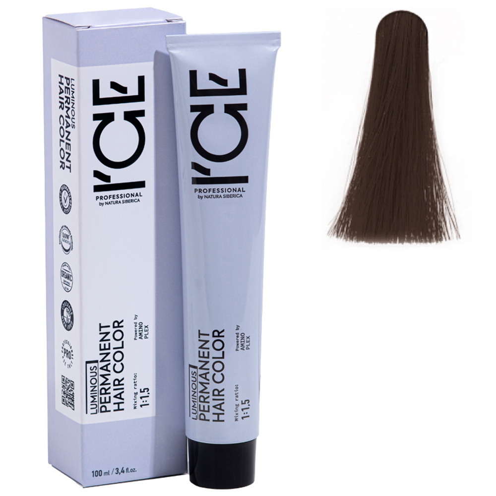 7.1 крем-краска ICE Permanent блонд пепельный - 100 мл.