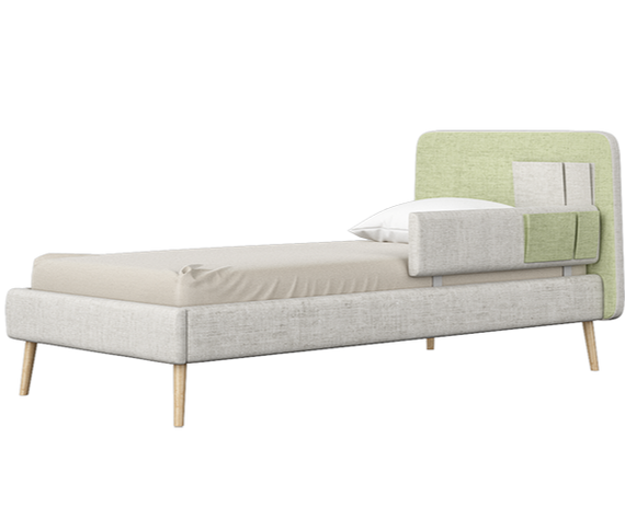 Кровать подростковая Soft (бежевый/зеленый) 90*200 см