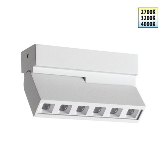 359762 OVER NT25 396 белый Светильник накладной с перекл. цв. температуры IP20 LED 6W 180-265V 2700К/3200К/4000К EOS