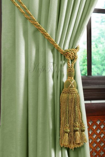 Mild (салатовый). Готовые шторы