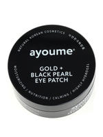 Патчи от темных кругов с золотом и черным жемчугом Ayoume Gold+Black Eye Patch, 60 шт