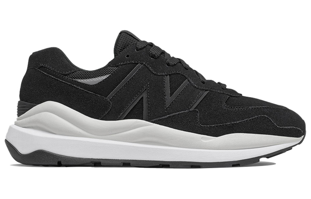 New Balance NB 5740 retro fabric synthetic leather shock absorption non-slip wear-resistant low-cut casual running shoes men's black