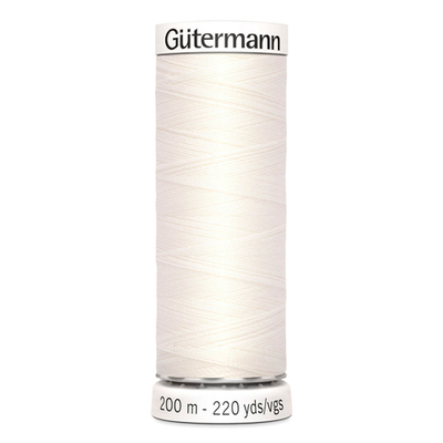 01 Нить Sew-All 100/200 м для всех материалов, 100% полиэстер Gutermann 748277 (111 айвори)