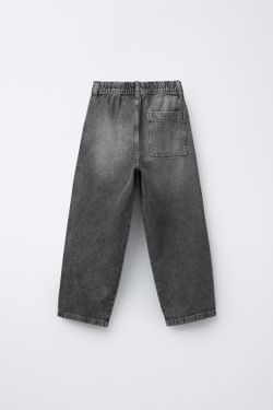 ZARA ДЖИНСЫ BALLOON-FIT, СЕРЫЙ