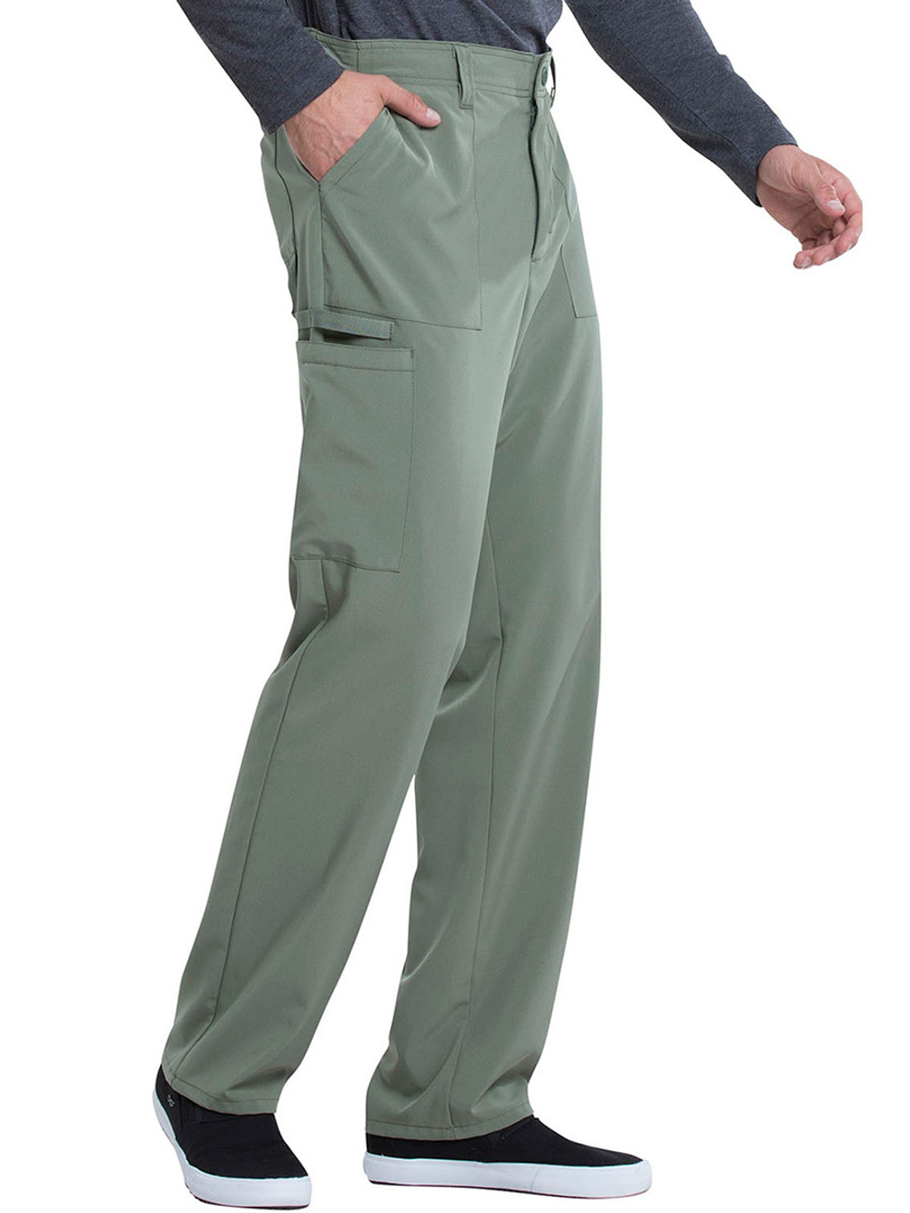 Брюки медицинские мужские Dickies DK015 с застежкой-молнией, оливковый, L
