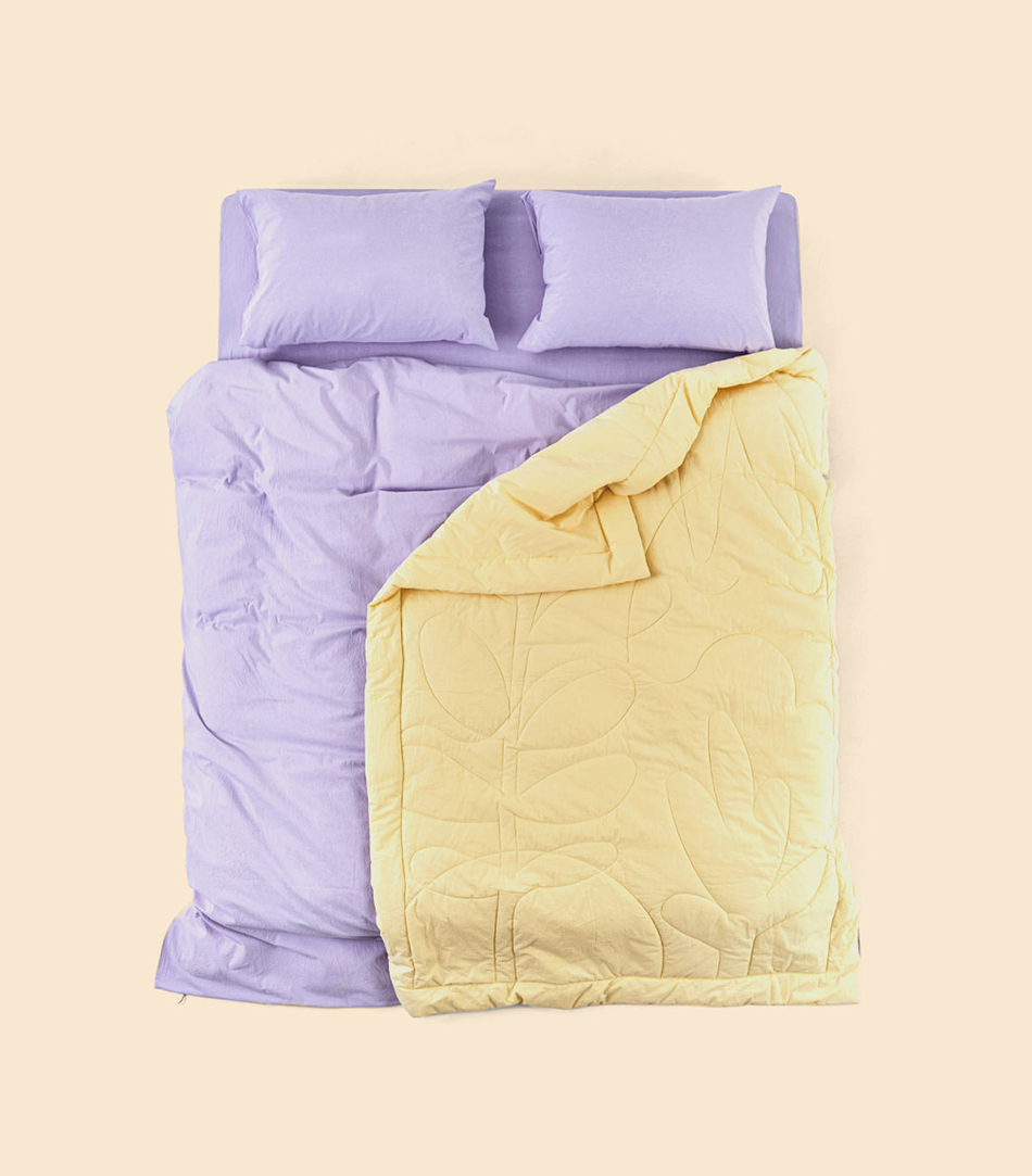 Простыня - Melange Violet - 90x200x30 (на резинке)