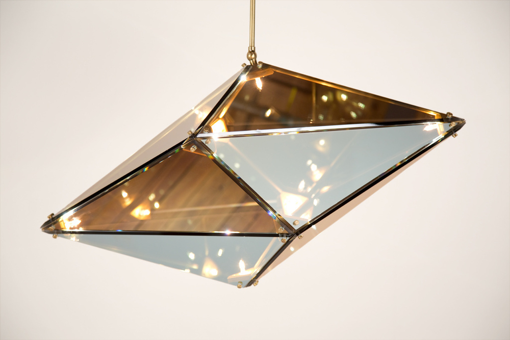 Pendant design lamp  Maxhedron Horizontal by Bec Brittain (Amber)