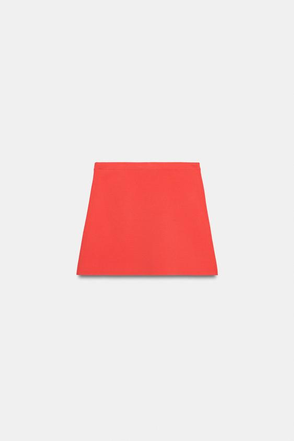 ZARA ТРИКОТАЖНАЯ МИНИ-ЮБКА, КОРАЛЛОВЫЙ/КРАСНЫЙ