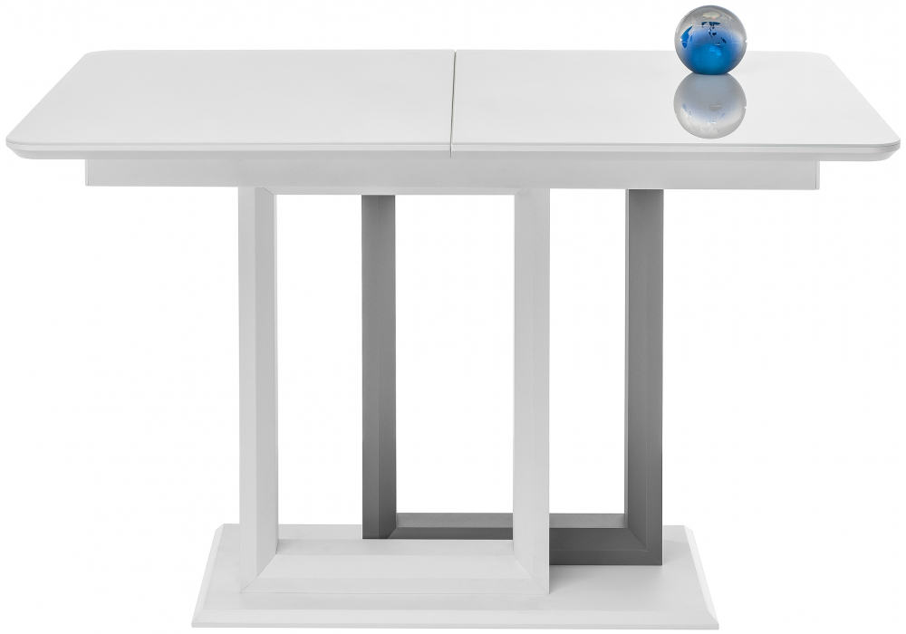 Стол стеклянный Woodville Санса белый, белая шагрень