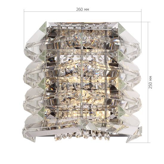 SL6137.101.02 Светильник настенный ST-Luce никель/прозрачный E14 2*40W STROZZI