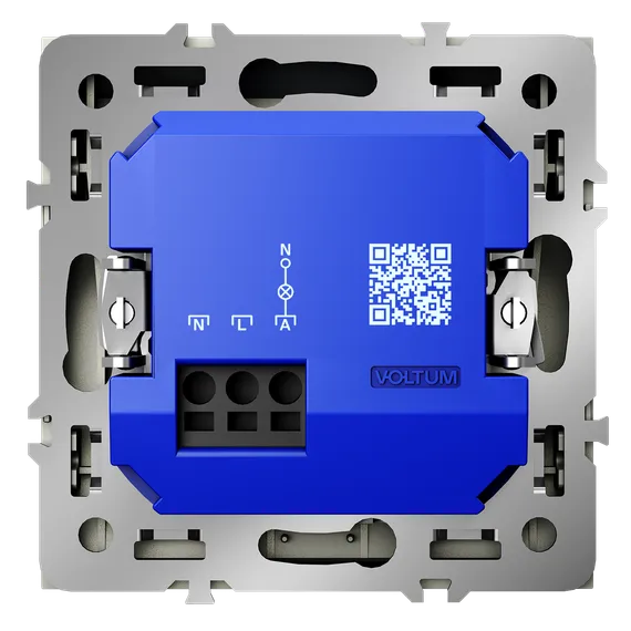 Выключатель встраиваемый VOLTUM S70 карточный 16А, (сталь) vls010705