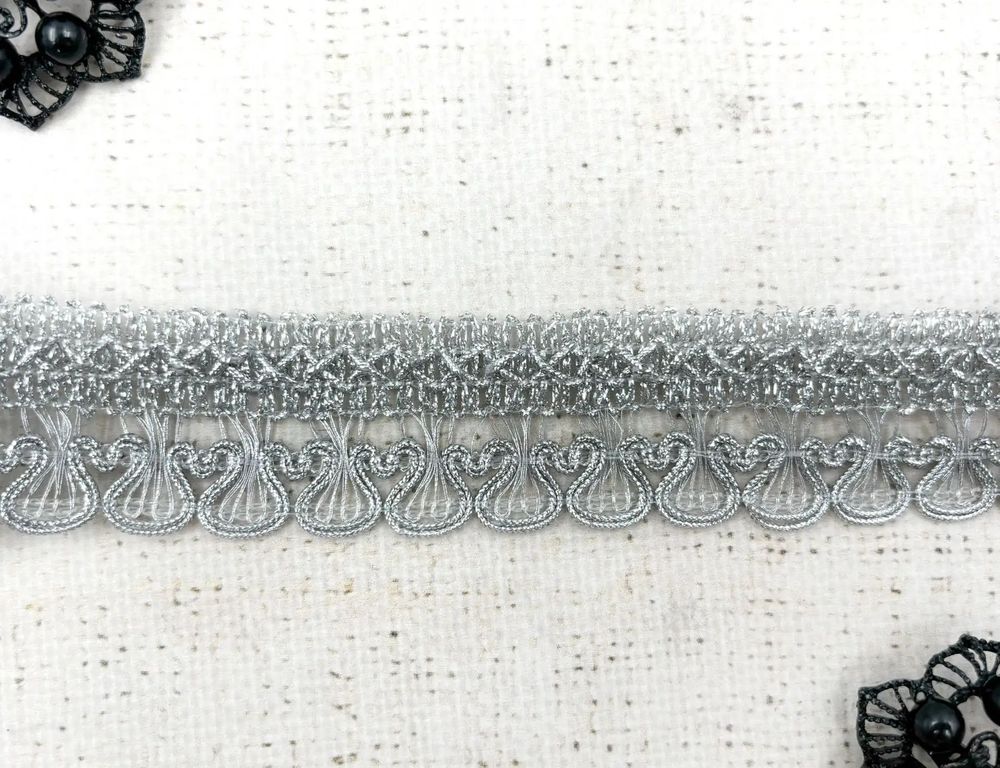 Тесьма люрекс, ш. 3 см, серебро