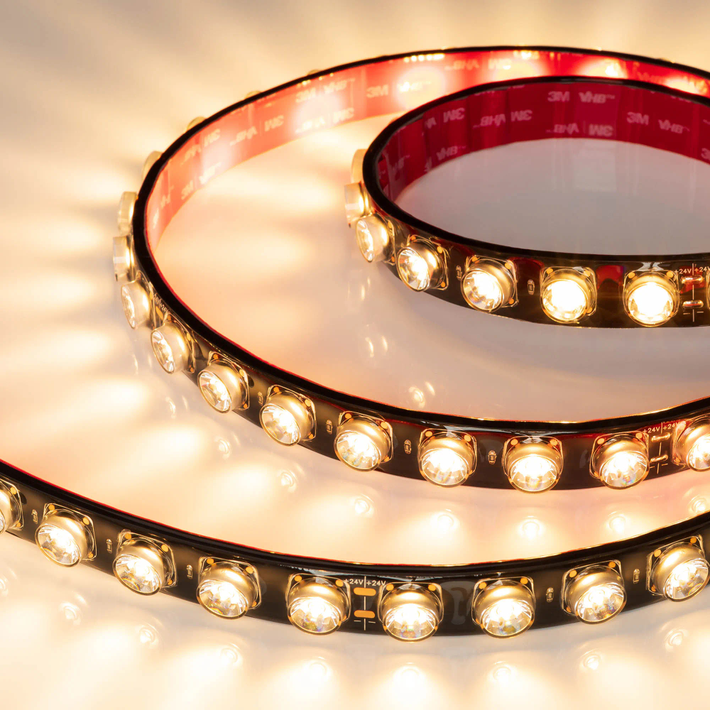 Светодиодная лента герметичная FLT-PS-A42-BLACK-23mm 24V Warm2700 (21 W/m, IP67, 15deg, 5m) (Arlight, -) 049301