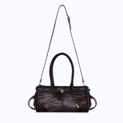 MANC КОЖАНАЯ СУМКА "BABY JANE", ЗЕБРОВЫЙ ПРИНТ