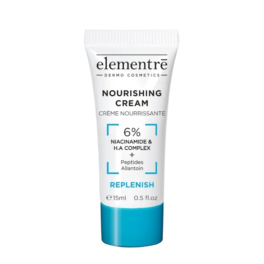 Питательный крем С НИАЦИНАМИДОМ – 6% NIACINAMIDE & H.A. – NOURISHING CREAM 15 ml. от Elementrè Dermo Cosmetics, Швейцария