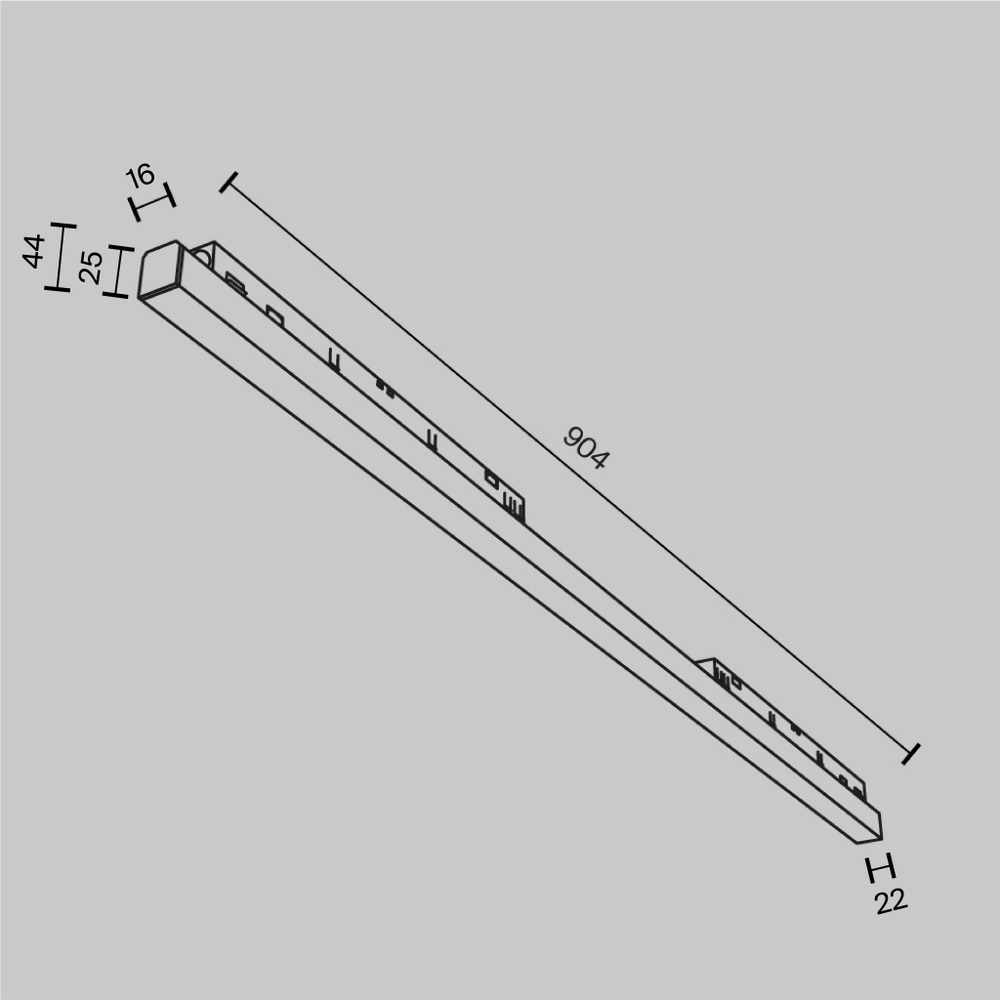 Трековый светильник Technical TR030-4-30W3K-WW-DS-W