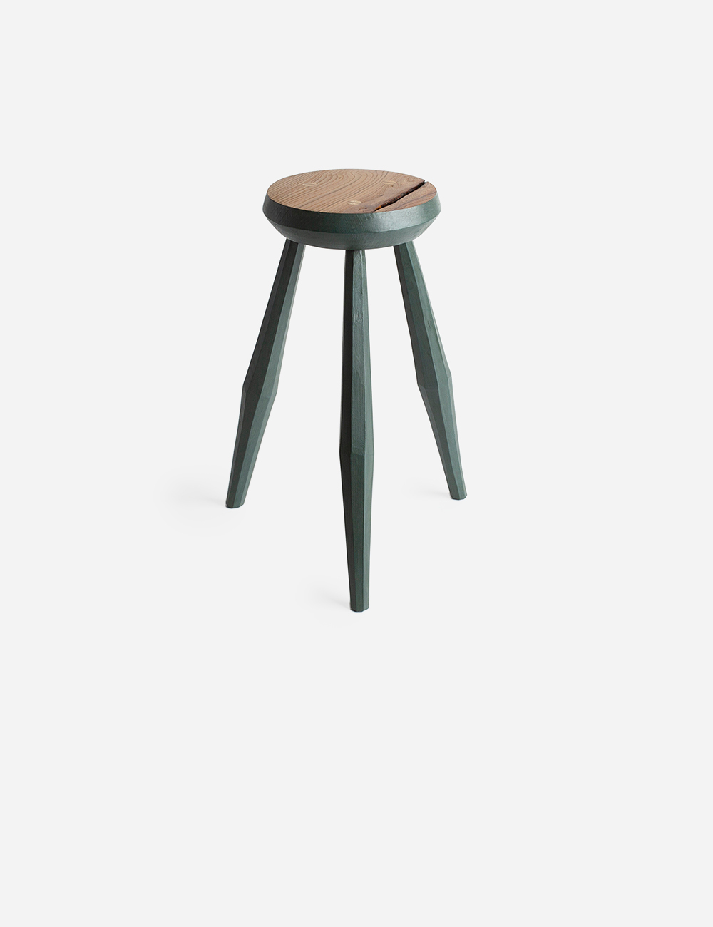Табурет JW Anderson Home Elm and Ash Round Milking Stool in Green