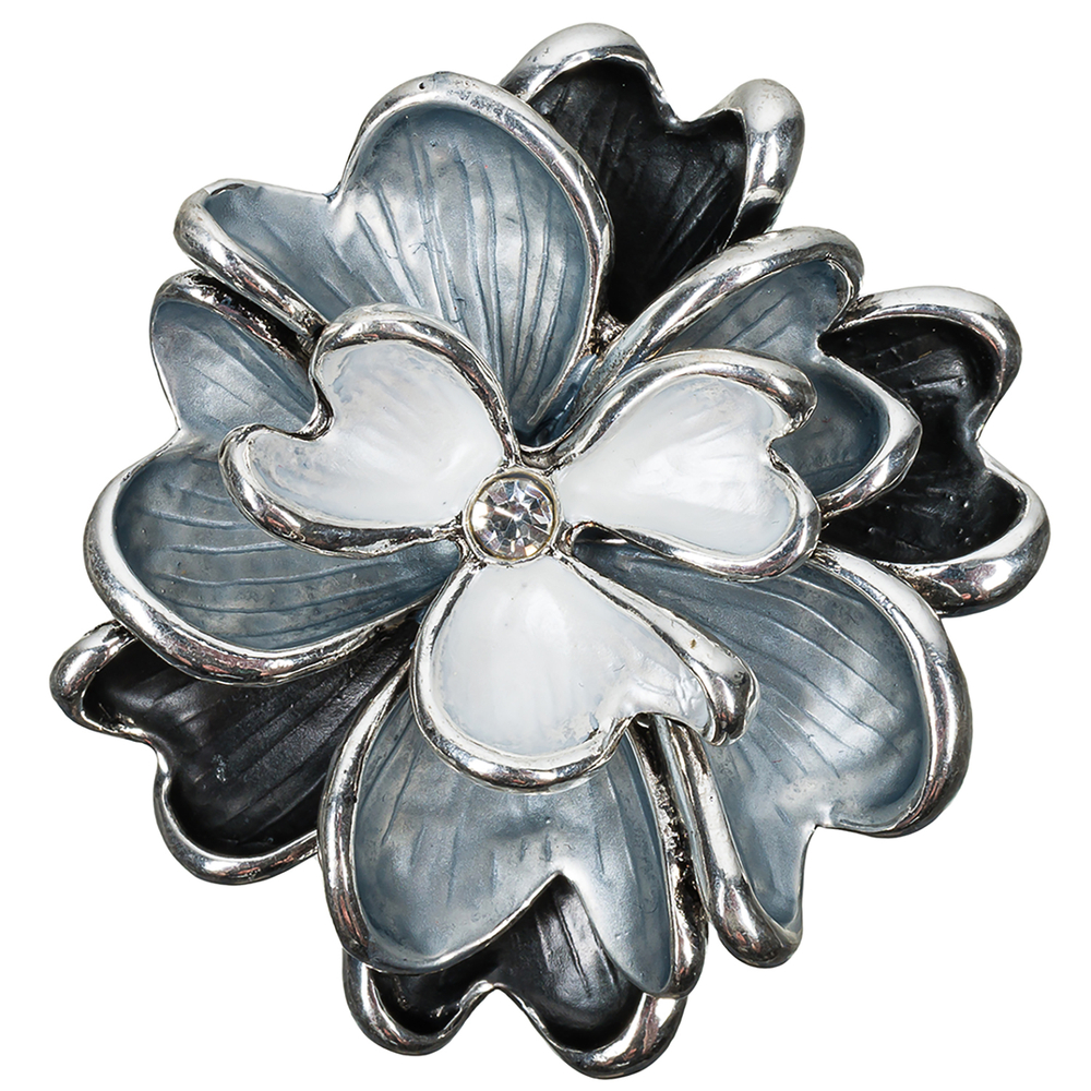Брошь Shadore Цветок XZ1153.2 BW/S