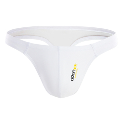 Мужские трусы стринги белые ADANNU AN313-1