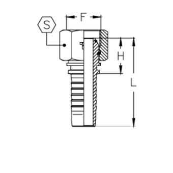 Фитинг DN 06 BSP (Г) 1/4 (накидная гайка, o-ring)