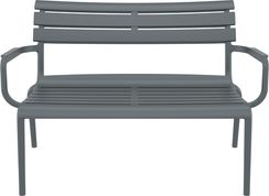 Диван пластиковый двухместный Paris Lounge темно-серый