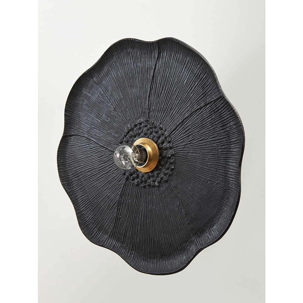 Светильник настенный wildflower, D46 см, черный