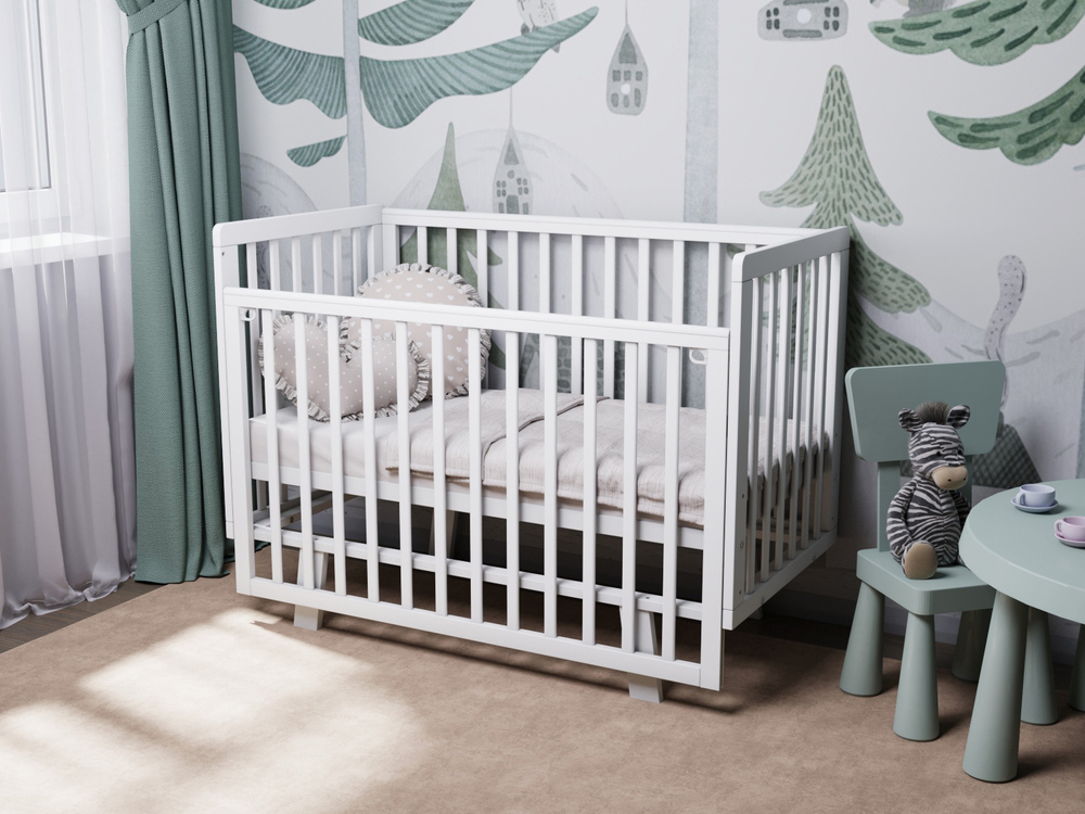 Кровать Incanto Anniken продольный маятник цвет белый