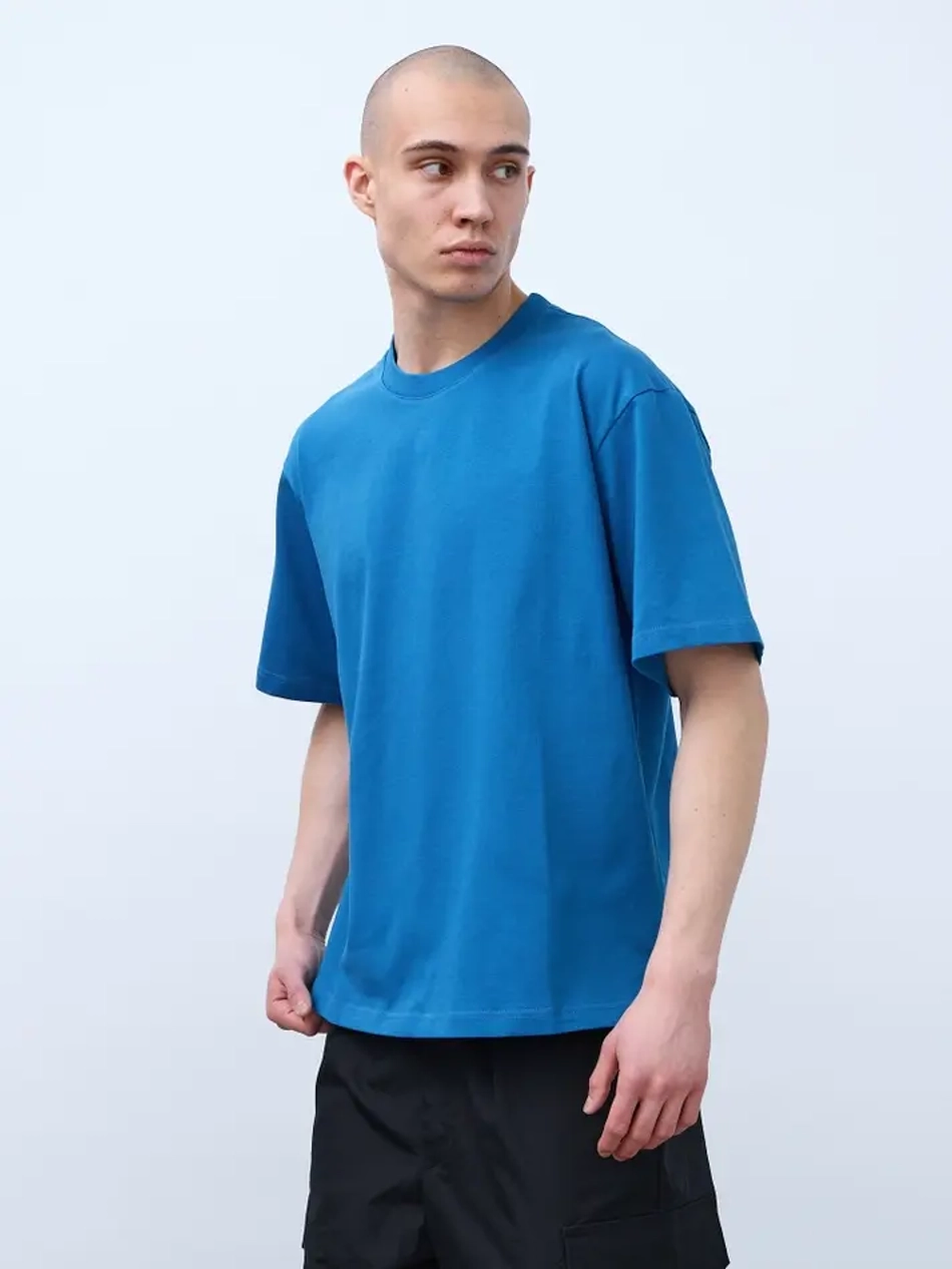 Футболка оверсайз (синий) 230 г