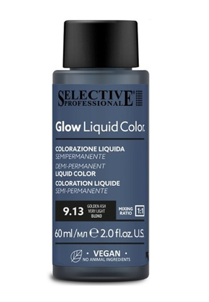 Glow Liquid Color Жидкий тонирующий краситель для волос "Glow Liquid Color", тон 9.13, 60 мл.
