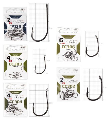 Набор крючков Cobra КАРП 46шт.