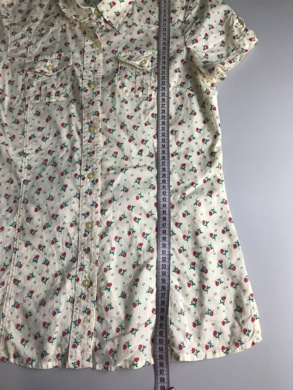 Блузка Seppala в милый цветочек, маркировка 36, визуально на 42 размер