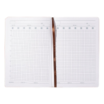 Ежедневник недатированный, А5, Yalong, 7БЦ, ПВХ, ляссе, 2 накладных кармана, петля для ручки, клетка, 140л., голубой