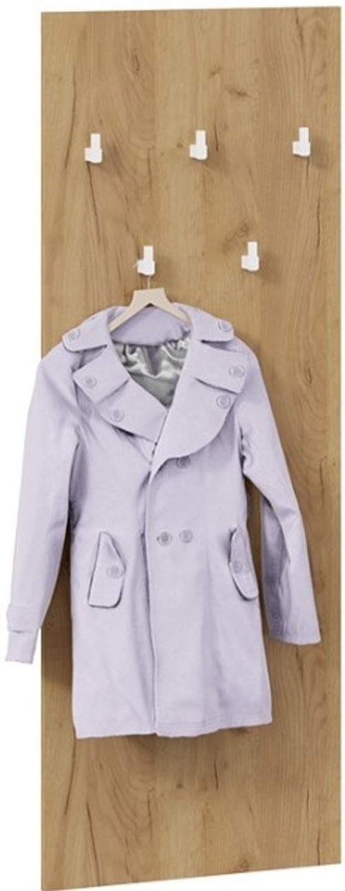 Хилтон Вешалка настенная (550) Исп.2.1 (Дуб Крафт Золотой/Белый) ТриЯ