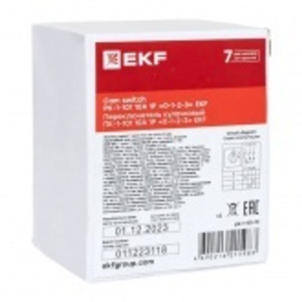 Переключатель кулачковый ПК-1-101 10А 1P «0-1-2-3» IP20 EKF pk-1-101-10