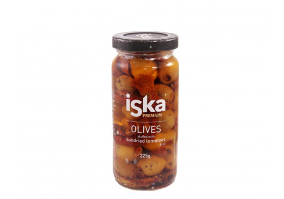 Оливки фаршированные вяленными томатами Iska, 225г