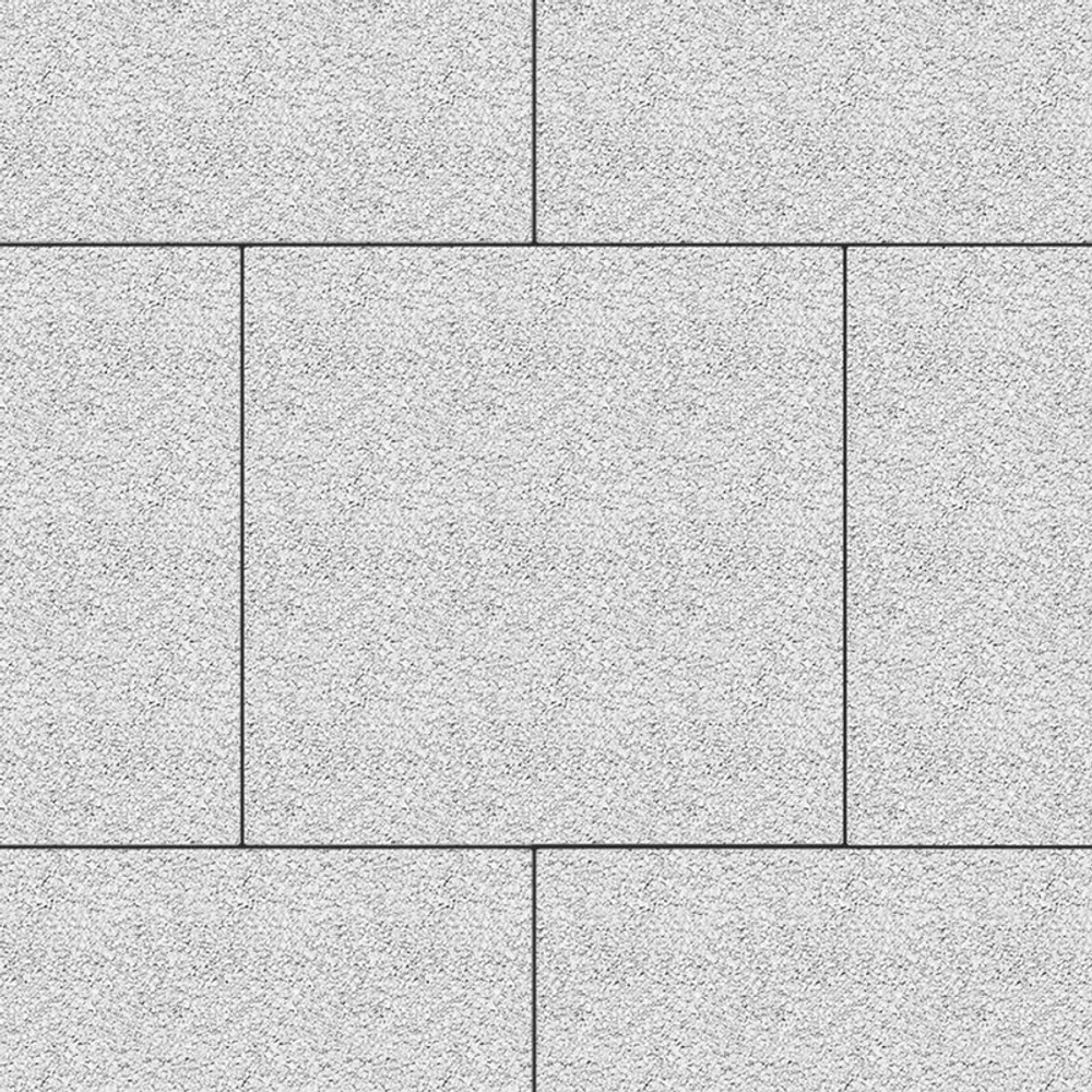 Тротуарная плитка КВАДРАТ 500х500 мм - Гранит Белый