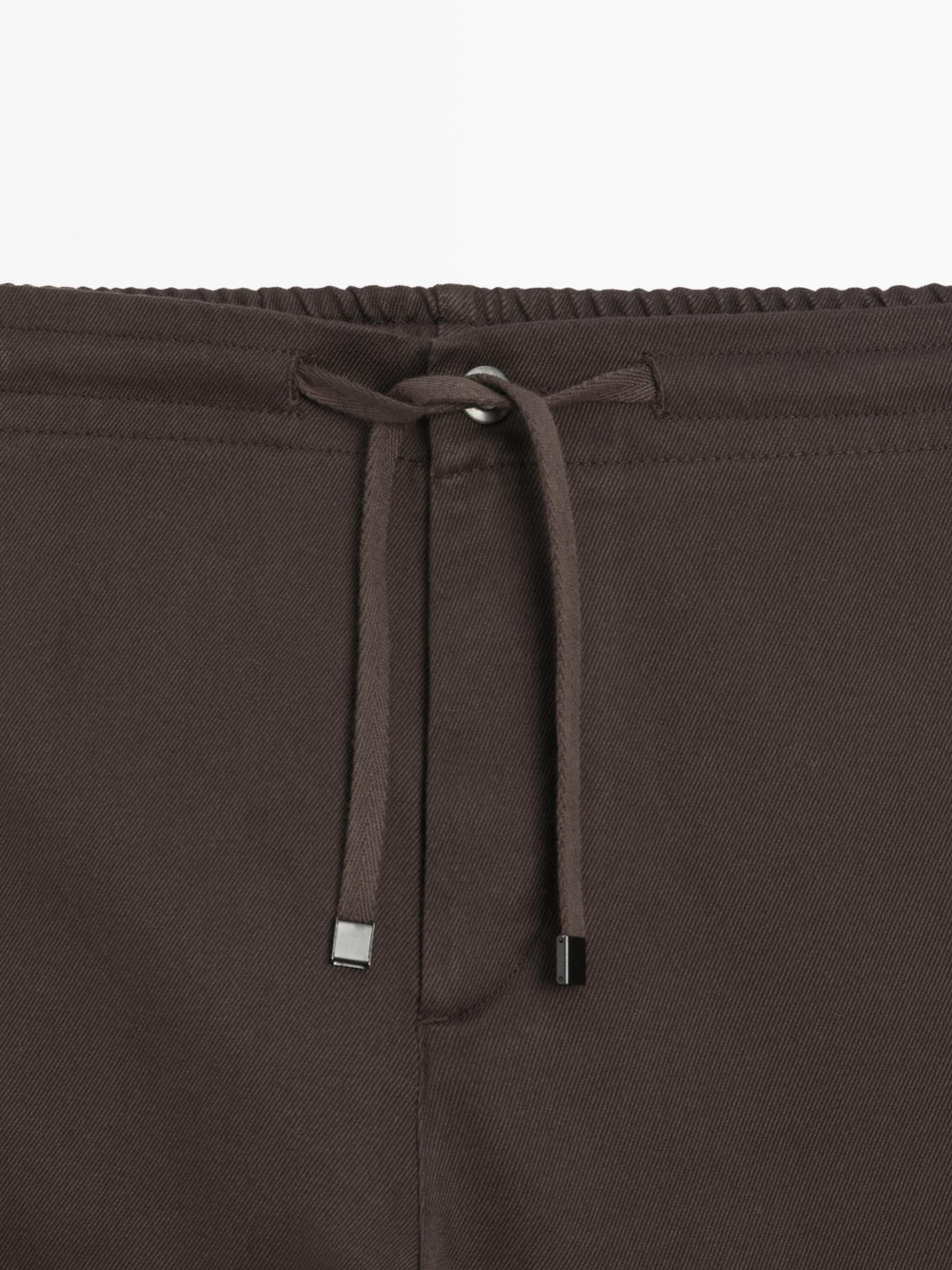 Massimo Dutti Брюки-джоггеры из смесовой хлопковой ткани, бордовый