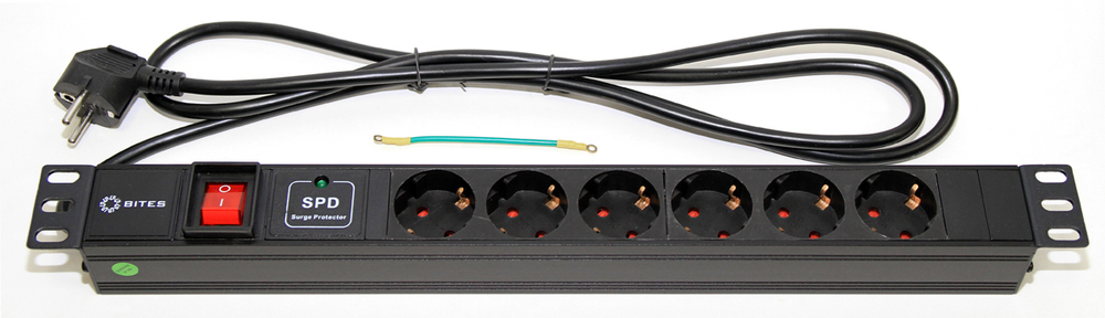 Блок розеток 19", 6 розеток 5bites PDU619A-06